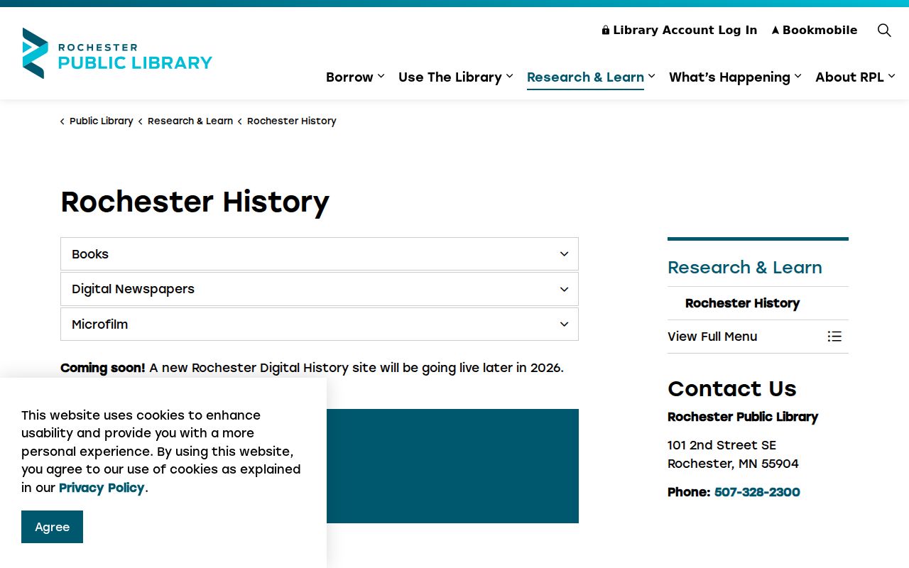 Rochester previous residents public library local history research